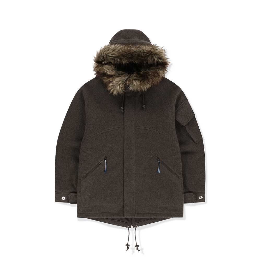 [5% 적립] 썬러브투어 울 필드 파카 챠콜([5% 적립] sunlovetour Wool Field Parka Charcoal)