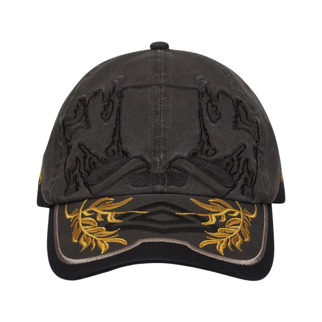 엄브로 x 슬램잼 로렐 자수 코튼 캡 다크 그린(Umbro x Slam Jam Laurel Embroidery Cotton Cap Dark Green)