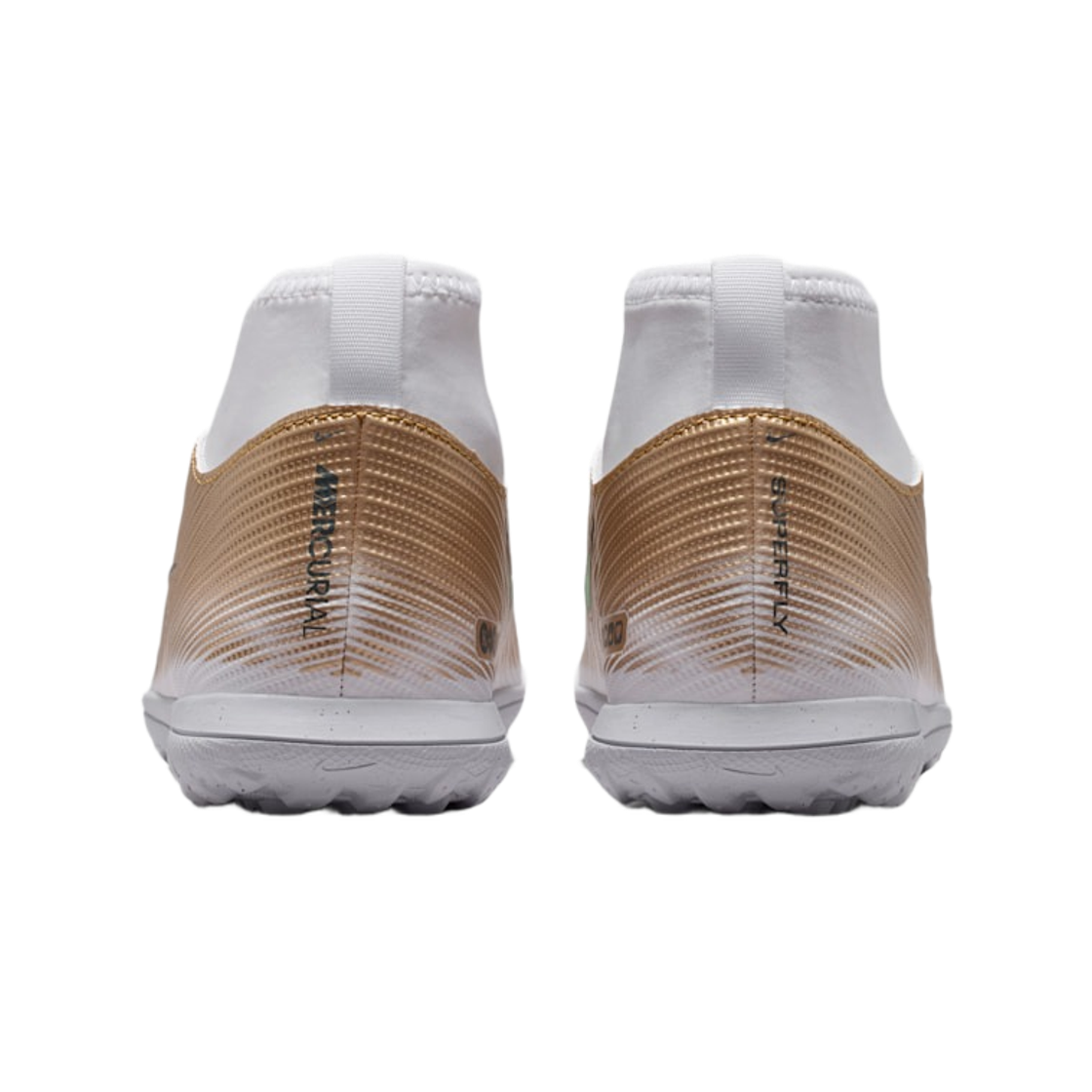 (JR) 나이키 머큐리얼 슈퍼플라이 11 클럽 메탈릭 골드 글로우 그린((JR) Nike Mercurial Superfly 11 Club Metallic Gold Glow Green) - 3