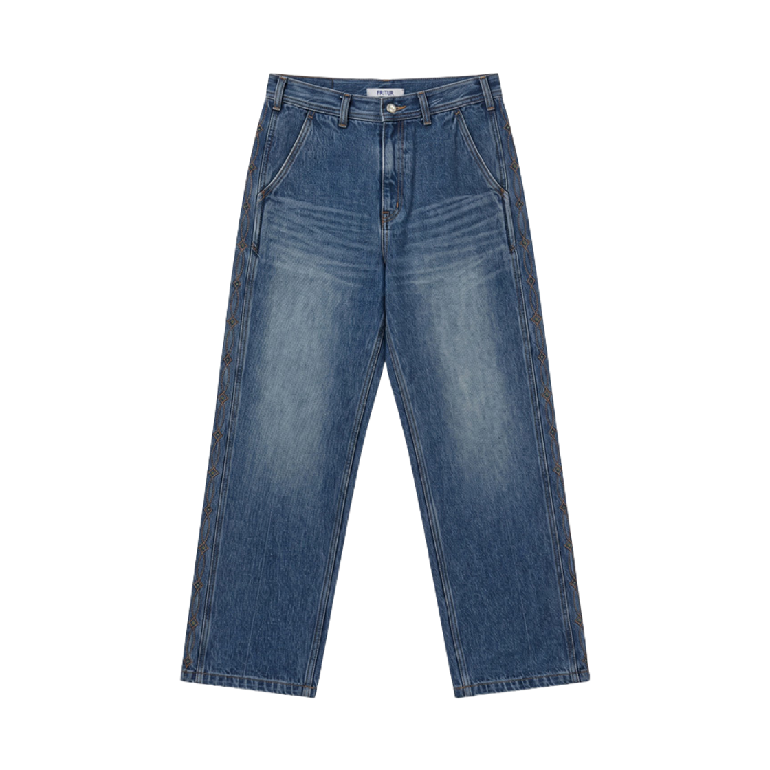 프리터 보호 사이드 엠브로이더드 데님 블루(FRITUR Boho-Side Embroidered Denim Blue_F263DE04) - 1