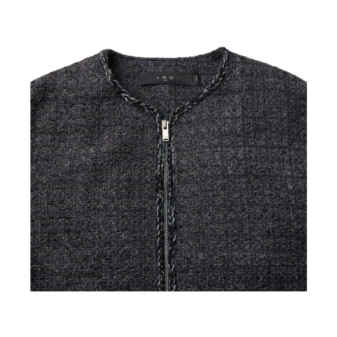 이로 트위드 카라리스 트위드 자켓 다크 그레이(Iro Tweed Collarless Tweed Jacket Dark Gray) - 4