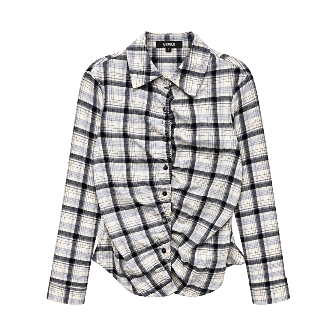 아크무어 벨로 체크 드레이프 셔츠 블랙(ARCMOOR BELLO Check Drape Shirts Black)