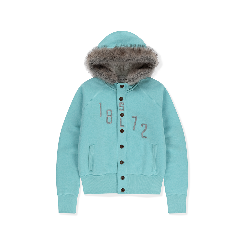 [5% 적립] 썬러브투어 쉐르파 라이닝 버튼 업 후디 민트([5% 적립] sunlovetour Sherpa Lined Button Up Hoodie Mint)