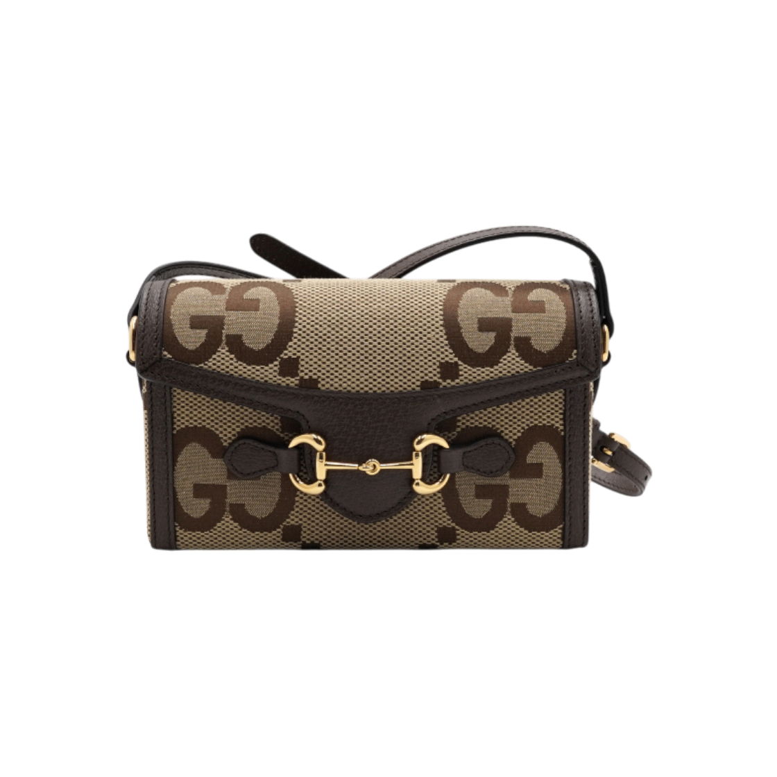 구찌 점보 GG 캔버스 홀스빗 1955 미니 여성 숄더백 겸 크로스백(Gucci Jumbo GG Canvas Horsebit 1955 Mini Shoulder Bag)