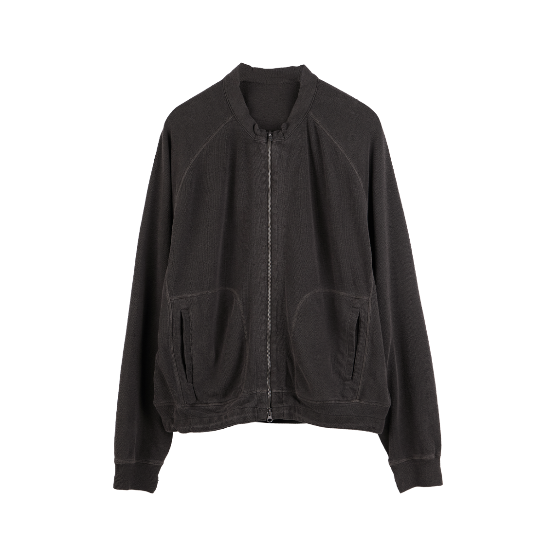 PL6LJU0201CK Polyteru Rough Set Zip Up Khaki Charcoal