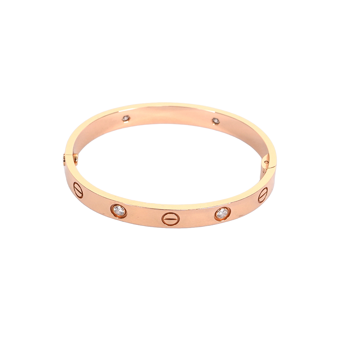 ITSVWATLFGK5 Cartier Love Bracelet 4P Diamond Pink Gold