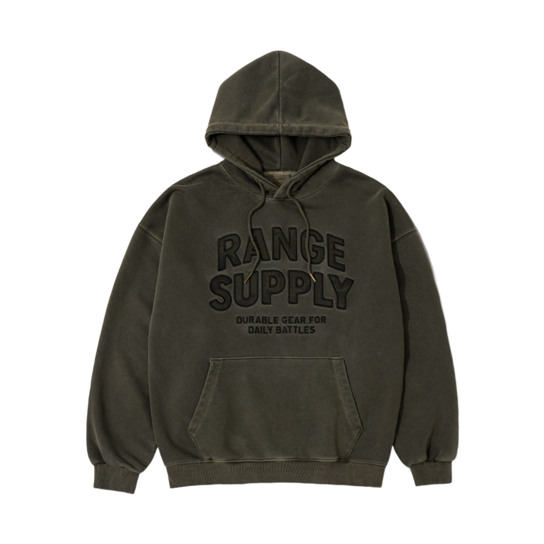 JUHD4729_khaki_29 PERSTEP Range Supply Pigment Hoodie Khaki JUHD4729
