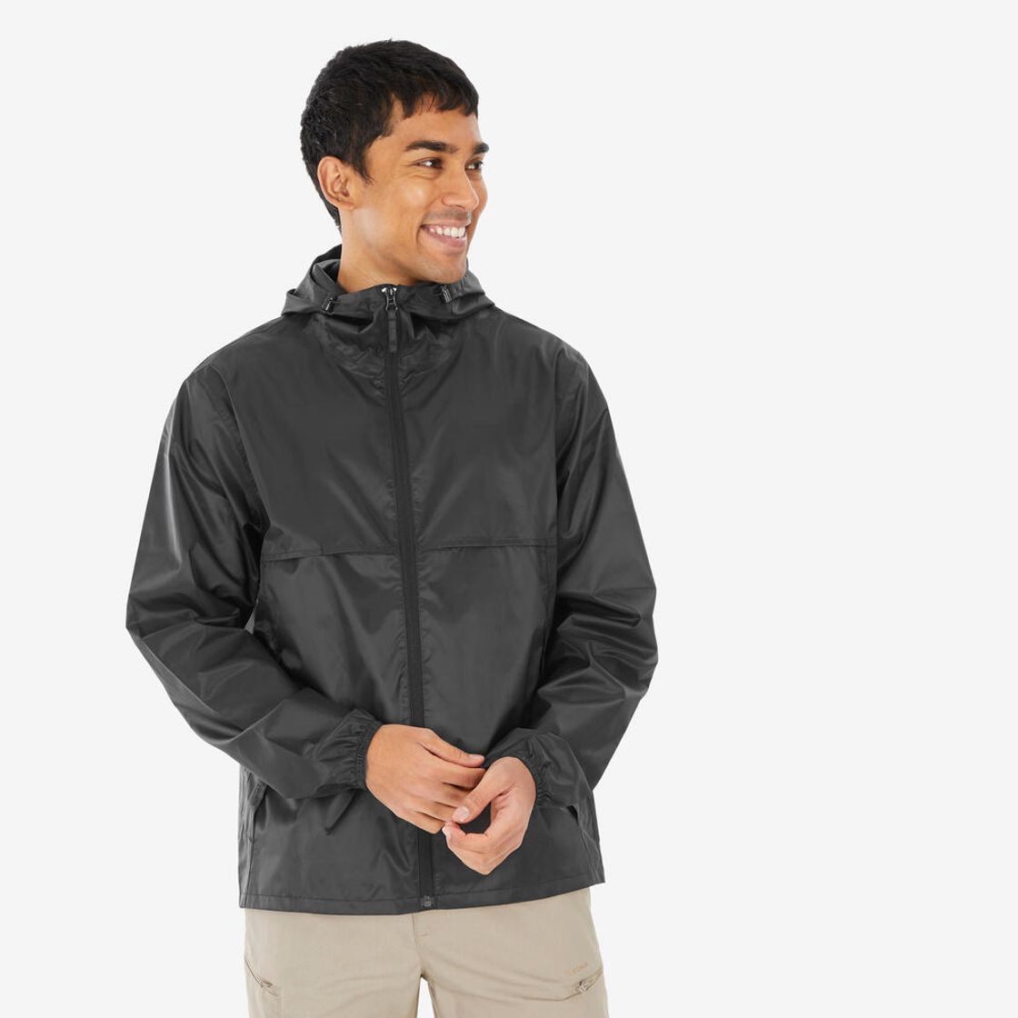 데카트론 남성 등산 방수 레인컷 재킷 스모크 블랙(Decathlon Men's Hiking Waterproof Raincut Jacket Smoke Black) - 5