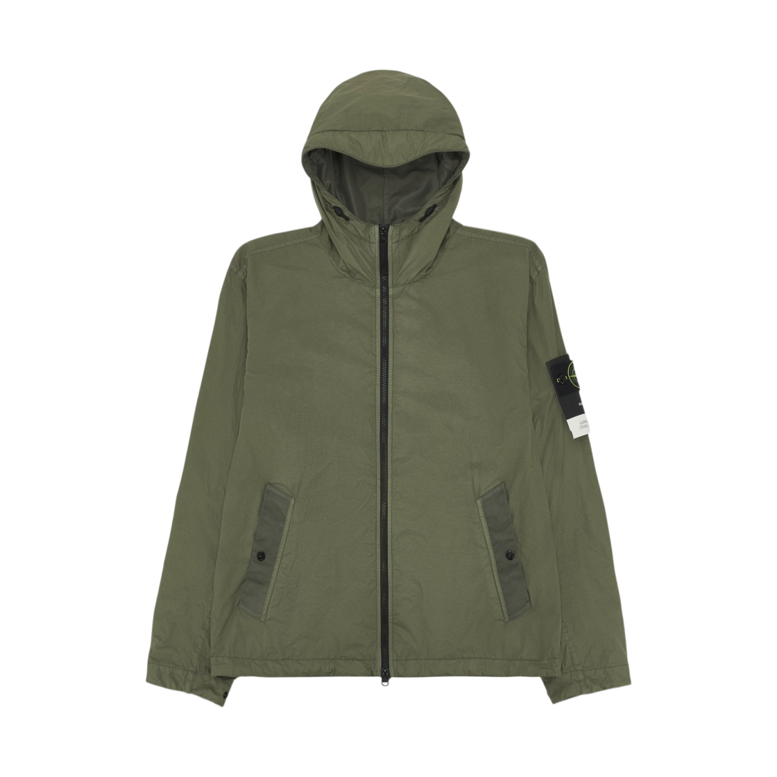 L1S1541000-01S0A23-V005G Stone Island 4100001 Crinkle Reps NY Hooded Jacket with Wind Resistance and Anti Drop Military Green - 26SS