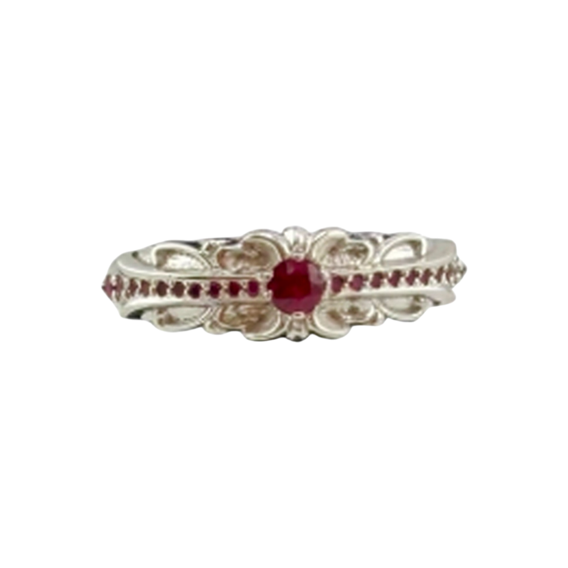 더도산 크롬하츠 18k 루비 베이비플로럴 링(TheDosan x chrome hearts 18k Ruby Baby Floral Ring) - 2