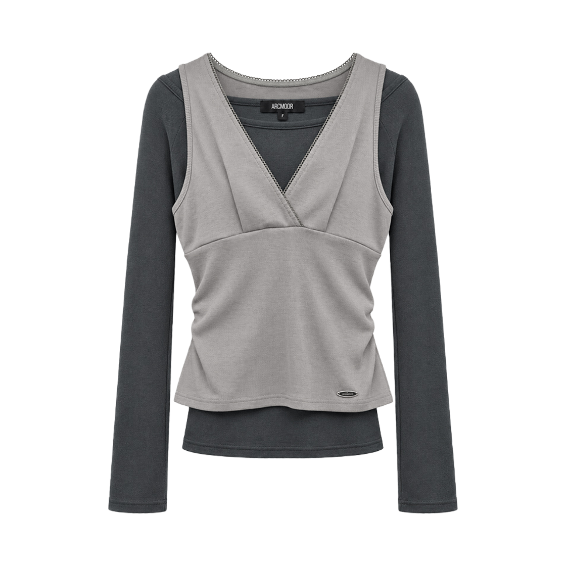 아크무어 크로스 랩 레이어드 라이트 그레이(ARCMOOR Cross Wrap Layered Light Grey)
