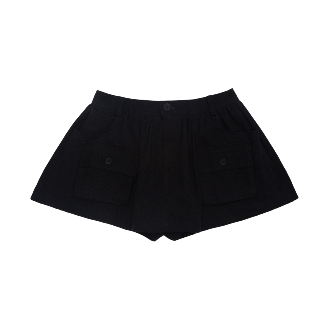 모이페어 버튼 카고 스커트 블랙(MOIFAIRE Button Cargo Skirt Black) - 1