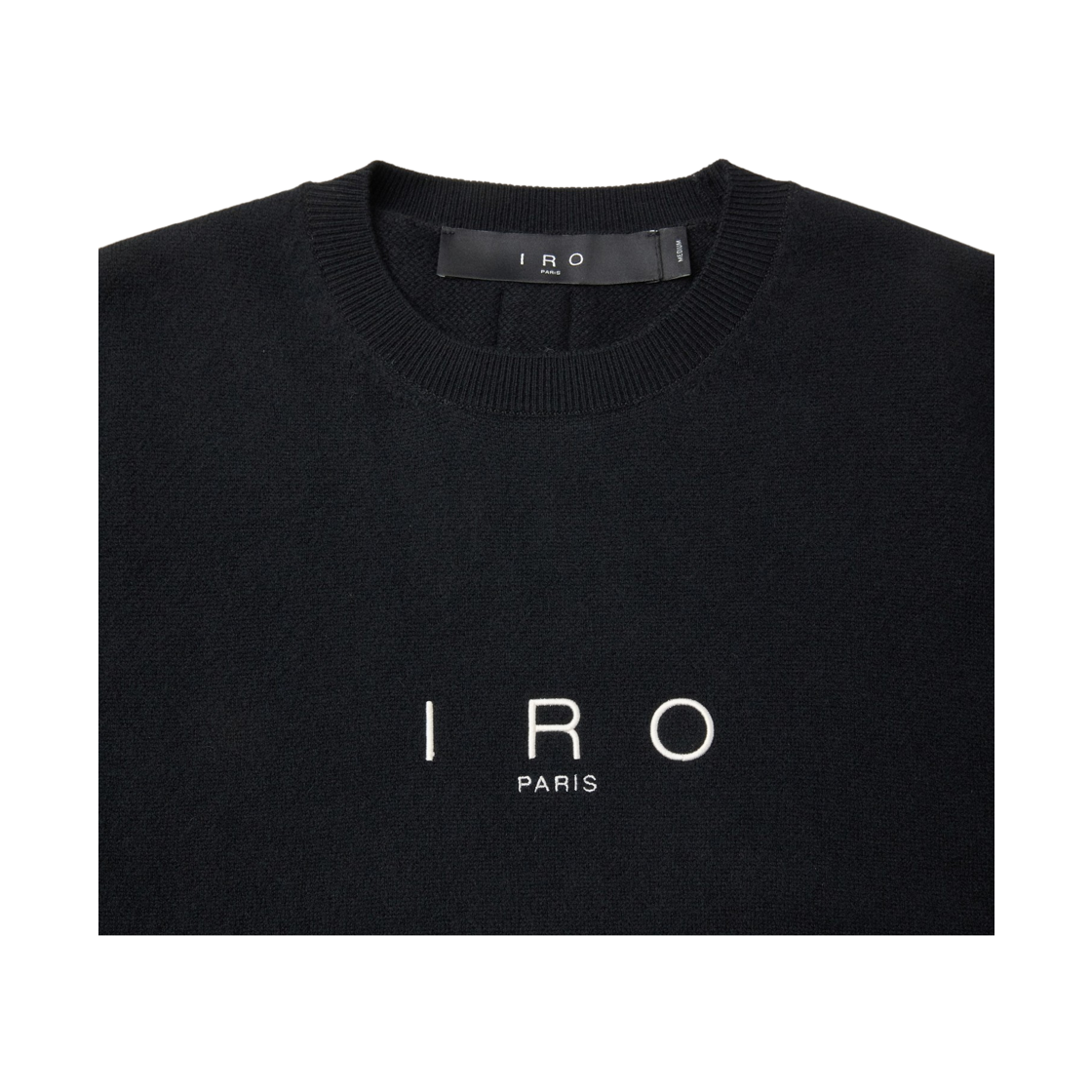 이로 에센셜 캐시미어 블렌드 로고 자수 니트 풀오버 블랙(Iro Essentiel Cashmere Blend Logo Embroidered Knit Pullover Black) - 4