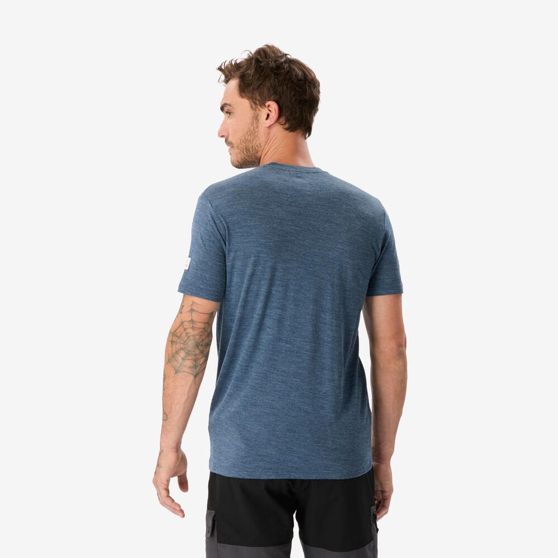 데카트론 남성 메리노울 하이킹 반팔 티 프레시 어비스 블루(Decathlon Men's Merino Wool Hiking Short-Sleeve T-Shirt Fresh Abyss Blue) - 5