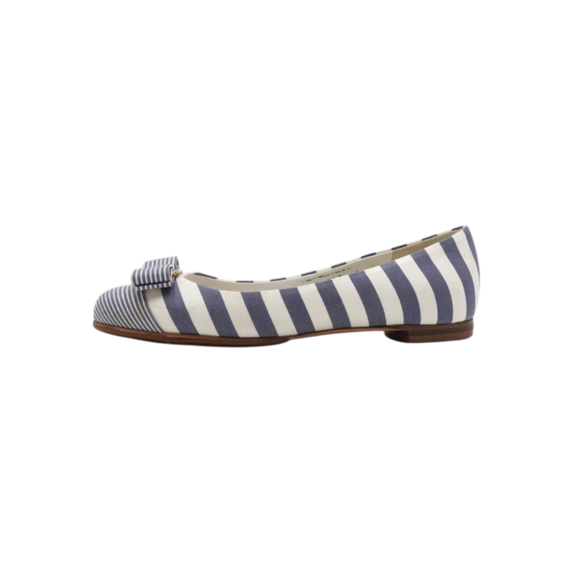 ITNTAOE48O56 Ferragamo Varina Strip Fabric Women Flats