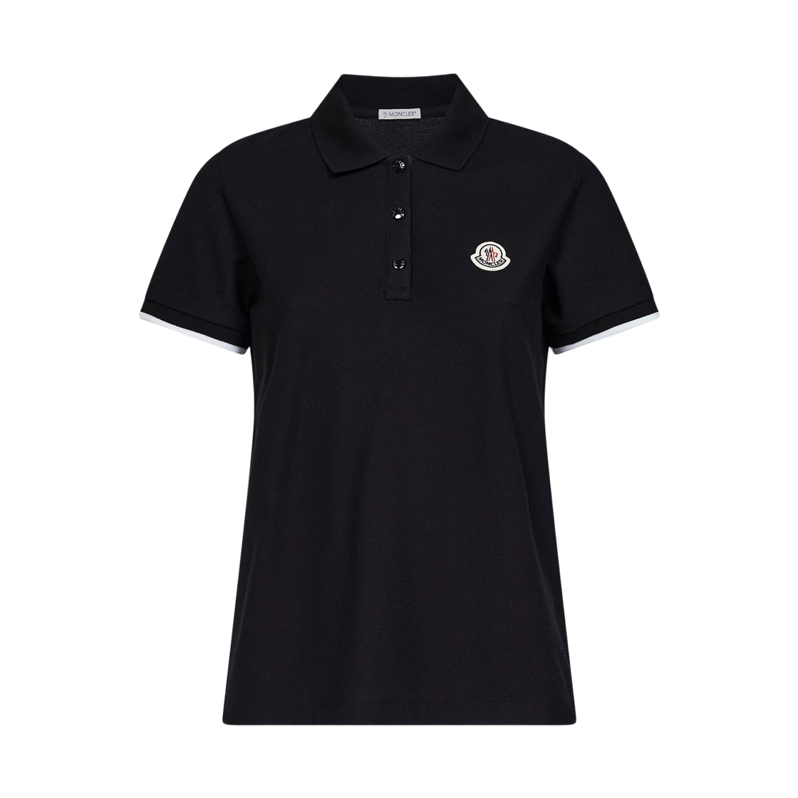 L2-093-8A00007-84720-999 (W) Moncler Cotton Pique Polo Shirt Black - 26FW