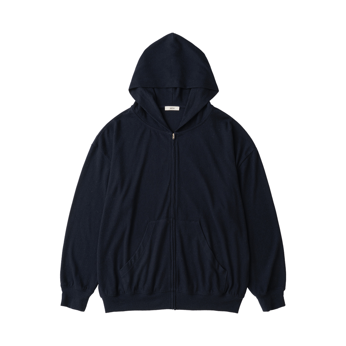EFWOTAT087NAV aetoa Easy Soft Zip-Up Hoodie Navy