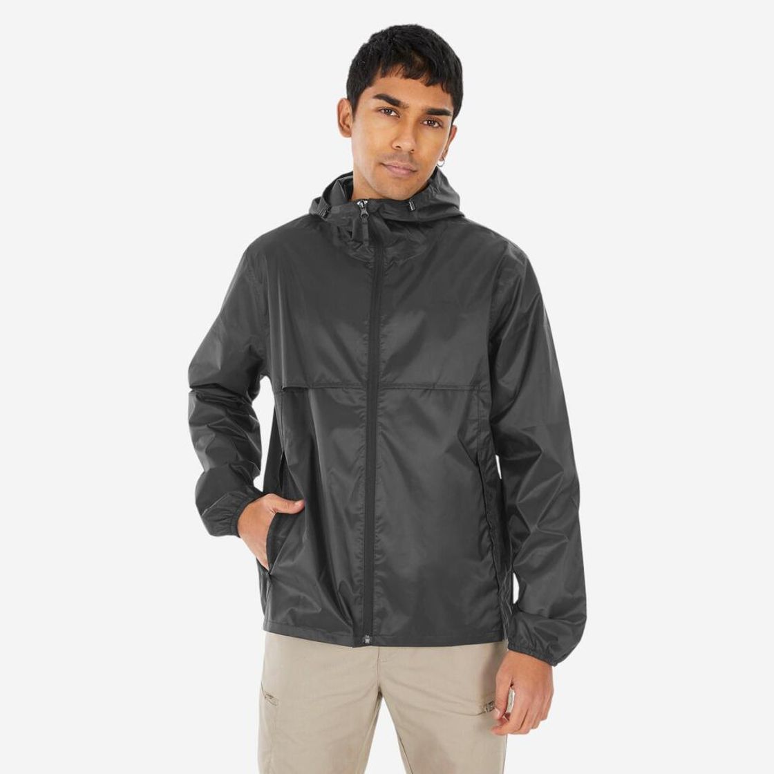 데카트론 남성 등산 방수 레인컷 재킷 스모크 블랙(Decathlon Men's Hiking Waterproof Raincut Jacket Smoke Black) - 2