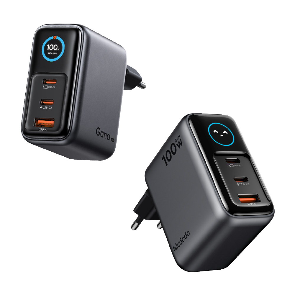 맥도도 GaN 100W 스마트 디스플레이 초고속 3포트 멀티충전기 CH065(Mcdodo 100W GaN Smart Display 3-Port SuperFast Multi Charger CH065)