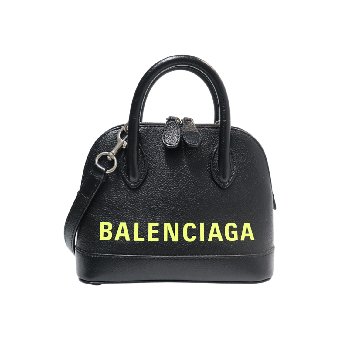 ITHN2RONWTBM Balenciaga Black Grain Calfskin XXS Mini Ville Top Handle 2WAY