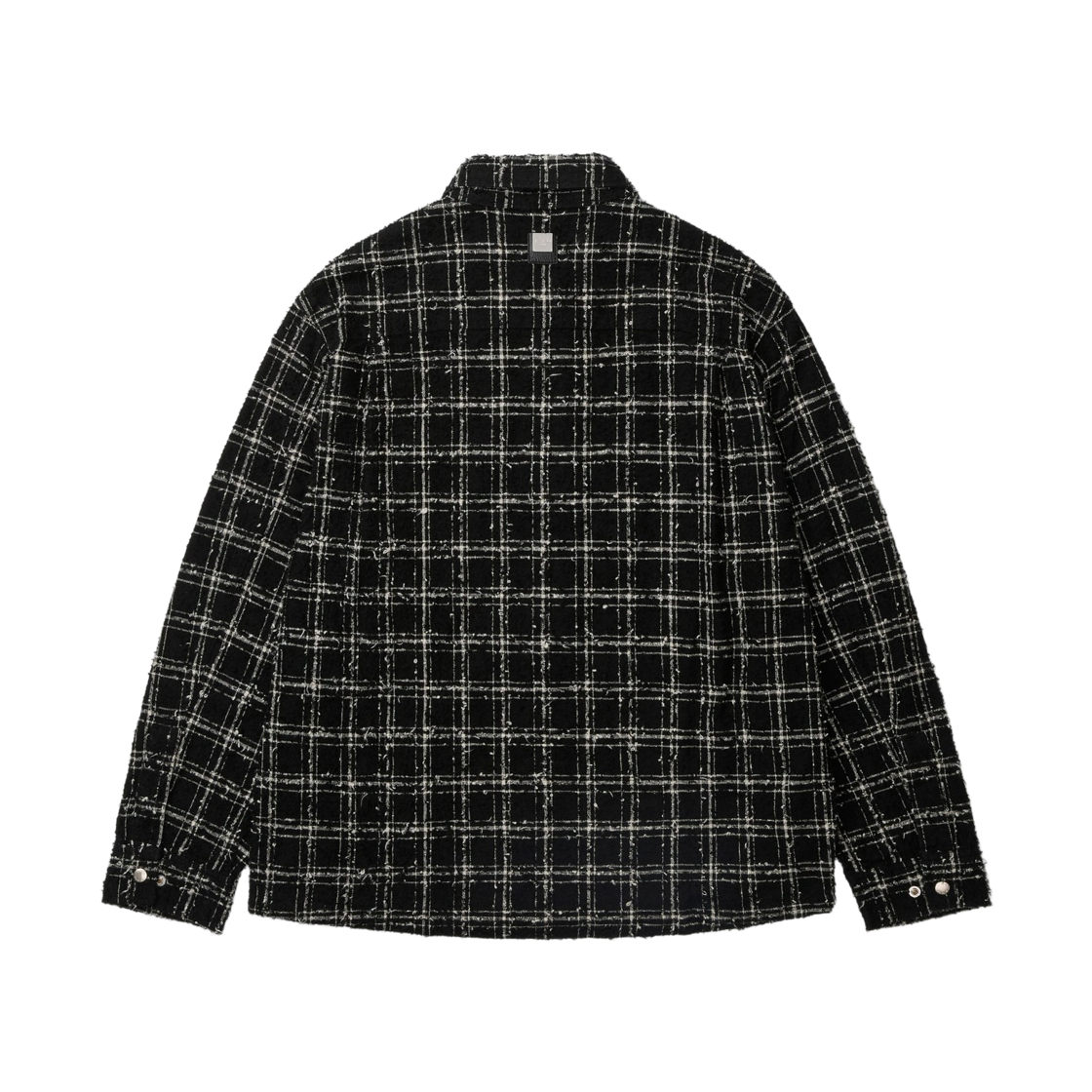이로 오브 체크 펀칭 트위드라이크 셔켓 블랙(Iro Aube Check Punching Tweed-Like Shirt Jacket Black) - 3