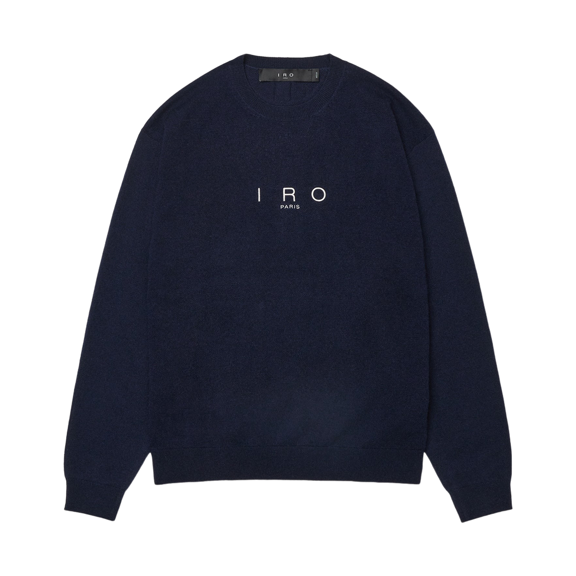 이로 에센셜 캐시미어 블렌드 로고 자수 니트 풀오버 네이비(Iro Essentiel Cashmere Blend Logo Embroidered Knit Pullover Navy)