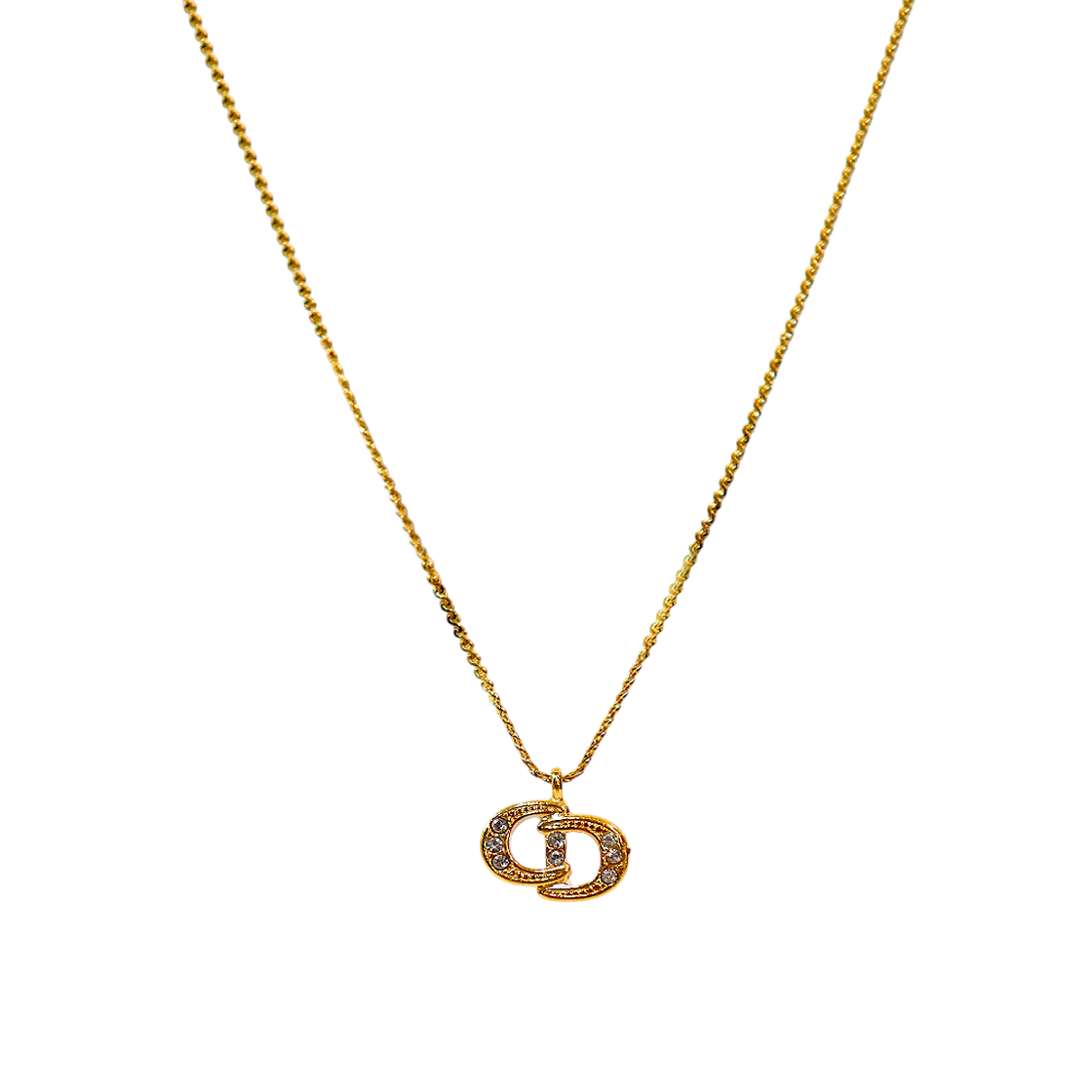 ITO2VJA6ERSP Dior Cubic CD Gold Necklace