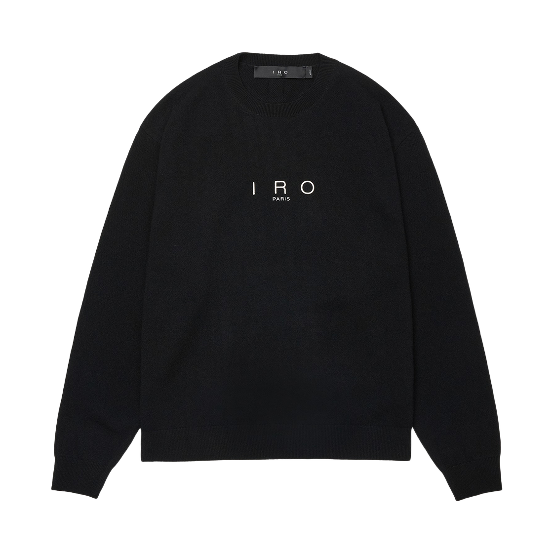 이로 에센셜 캐시미어 블렌드 로고 자수 니트 풀오버 블랙(Iro Essentiel Cashmere Blend Logo Embroidered Knit Pullover Black) - 1