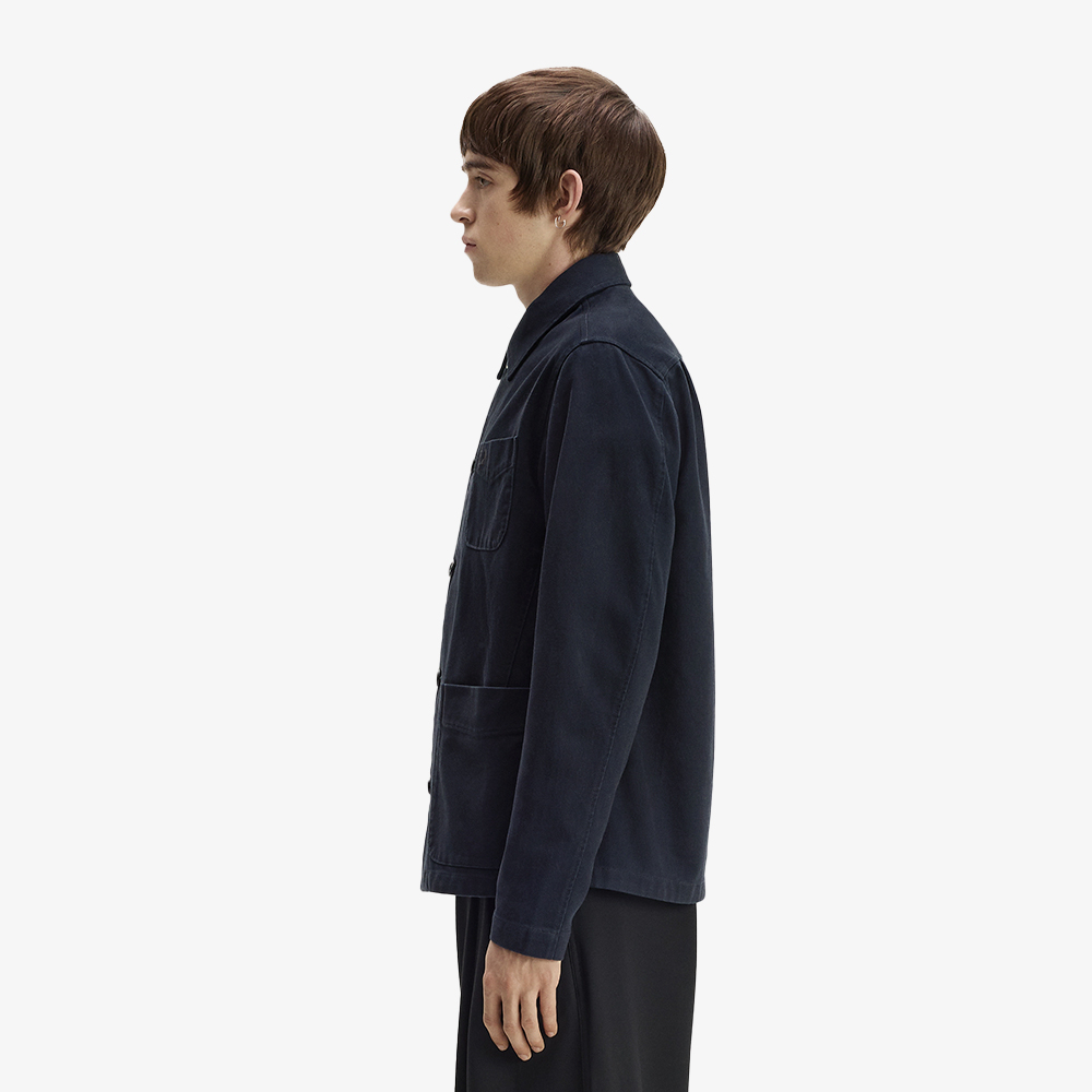 프레드페리 베드포드 코드 오버셔츠 네이비 화이트(Fred Perry Bedford Cord Overshirt Navy White) - 4