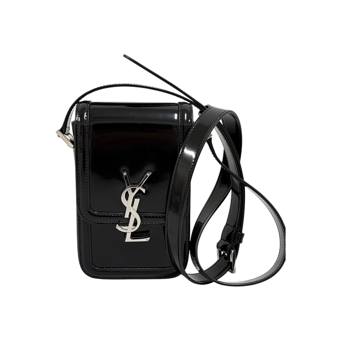 IT2OJISDQRN3 Saint Laurent Solferino Mini Crossbody Bag Black