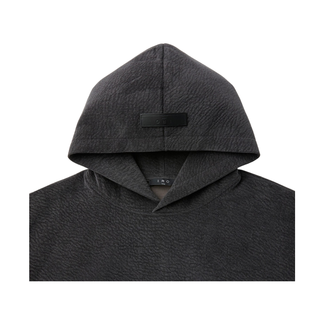 이로 말리오 멜란지 립 후드티 다크 그레이(Iro Malio Melange Rib Hoodie Dark Gray) - 4