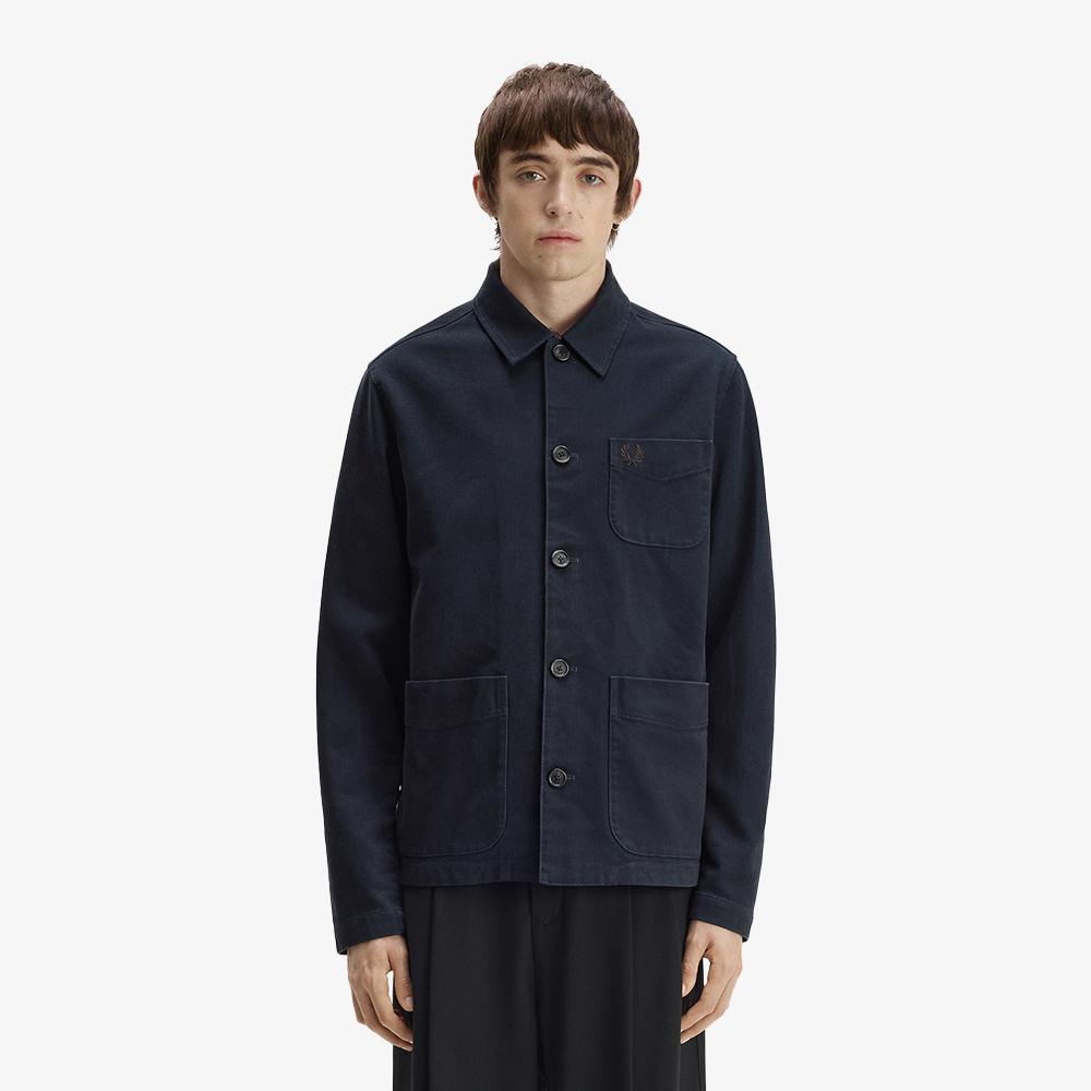 프레드페리 베드포드 코드 오버셔츠 네이비 화이트(Fred Perry Bedford Cord Overshirt Navy White) - 3