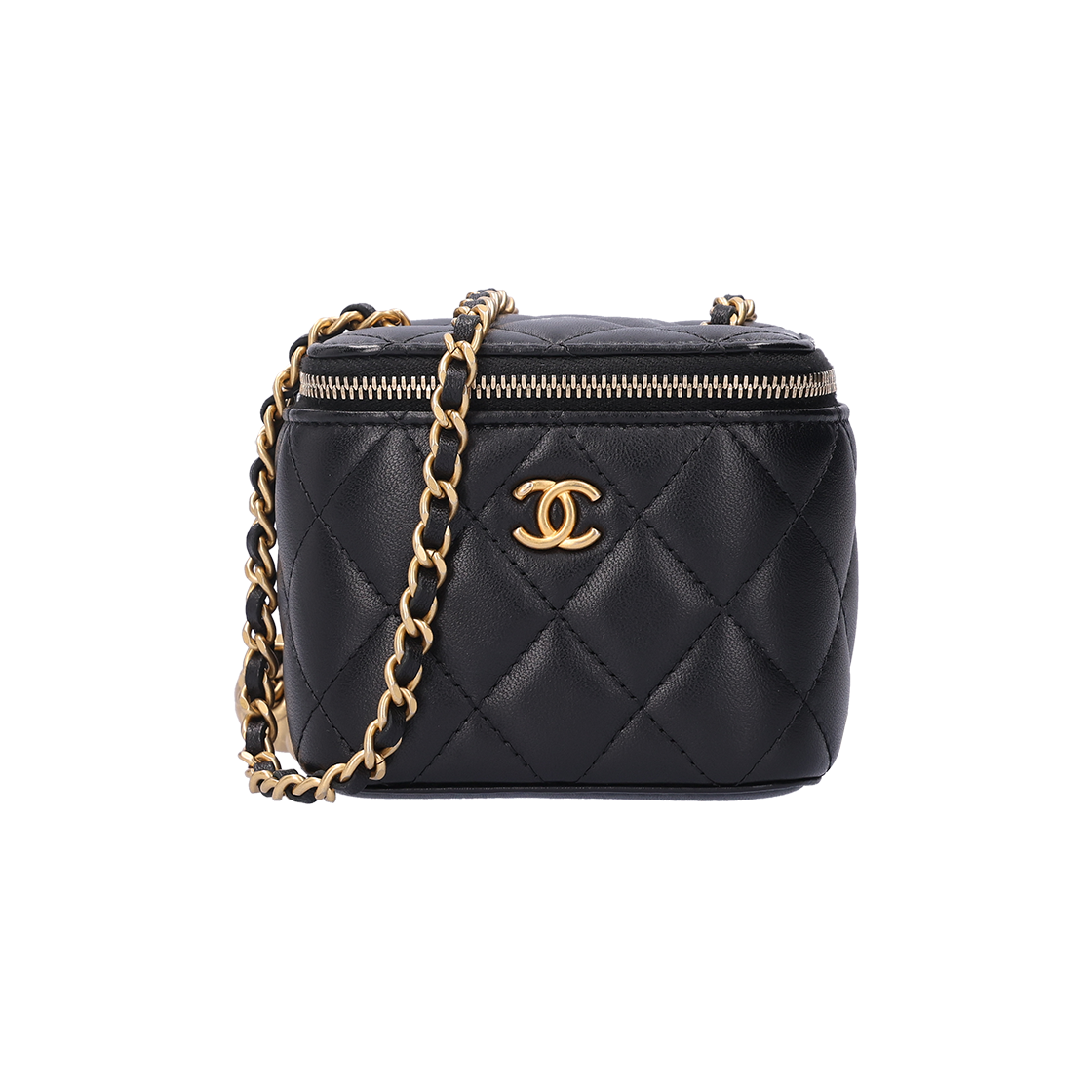 IT79FP32O42K Chanel Small Chain Cosmetic Case Black