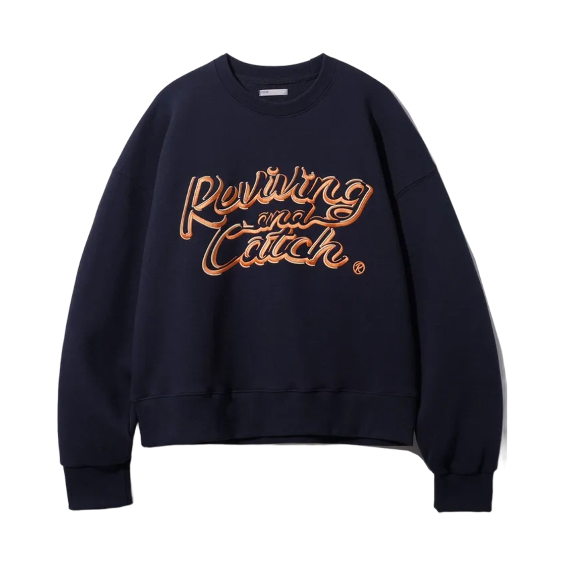 SHMT6684_Navy_291 EZKATON Bold Border Sweat Shirts Navy SHMT6684