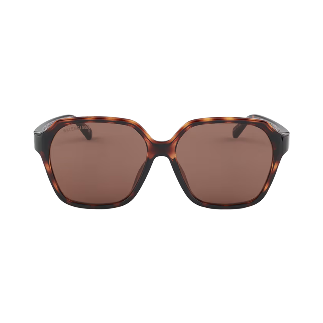 BB0153SA002 Balenciaga Square Rectangle Sunglasses Havana