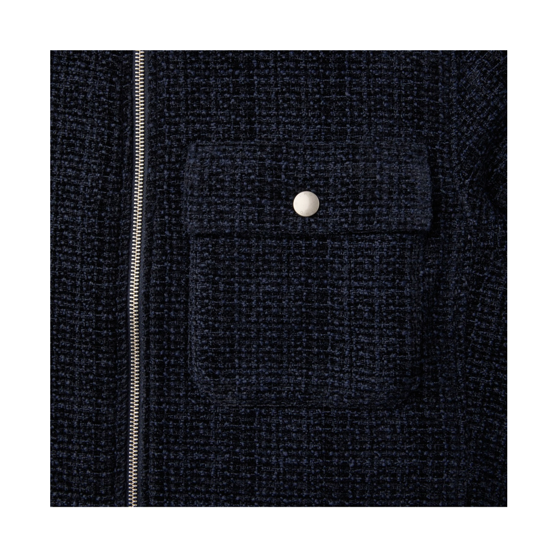 이로 세노르 트위드 집업 셔켓 네이비(Iro Cenor Tweed Zip-Up Shirt Jacket Navy) - 5