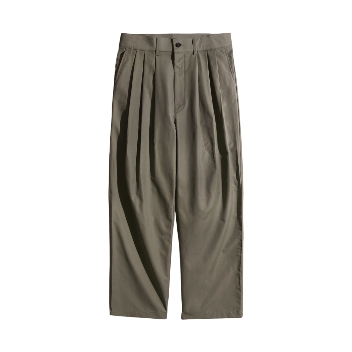 HYLP4553_Ashbrown_291 PERSTEP Curly Three Tuck Wide Pants Ashbrown HYLP4553