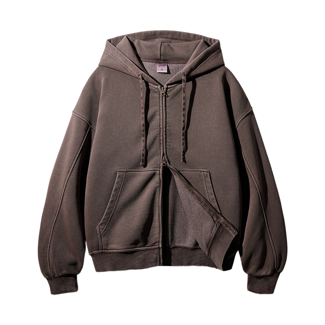 KJHD2540_brown_29 JEMUT Heaven Pigment Twoway Hood Zip up Brown KJHD2540