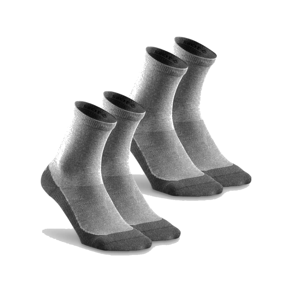 데카트론 등산 장목 양말 2켤레 하이크 50 그레이(Decathlon Hiking Long Socks 2 Pairs Hike 50 Grey) - 1