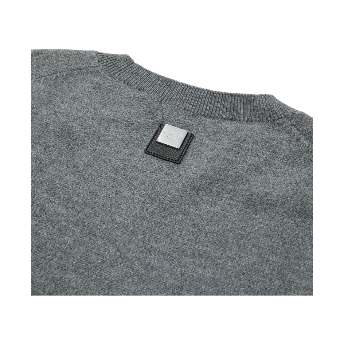 이로 에센셜 캐시미어 블렌드 로고 자수 니트 풀오버 그레이(Iro Essentiel Cashmere Blend Logo Embroidered Knit Pullover Gray) - 6