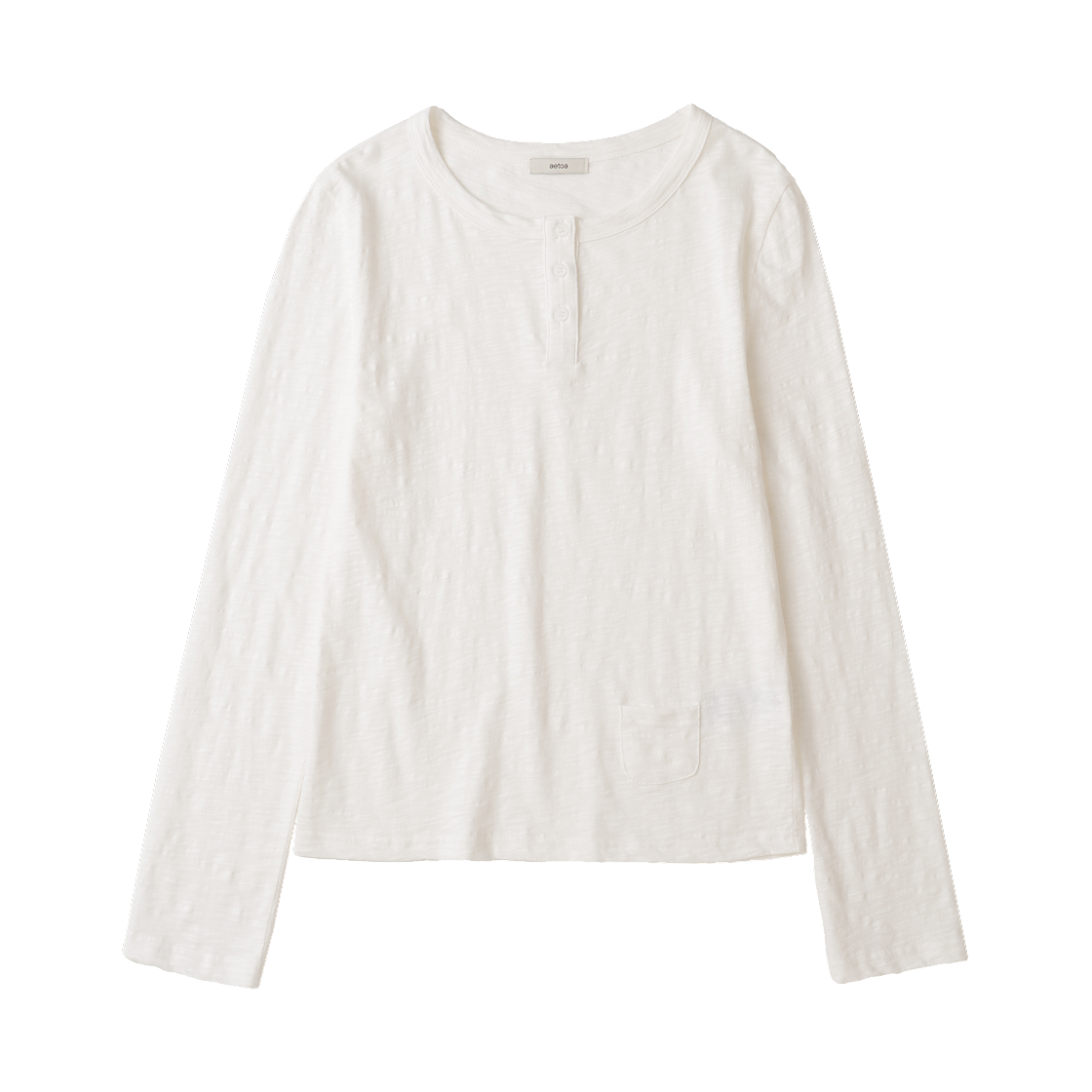 에토아 빈티지 헨리 롱 슬리브 탑 아이보리(aetoa Vintage Henley Long Sleeve Top Ivory)