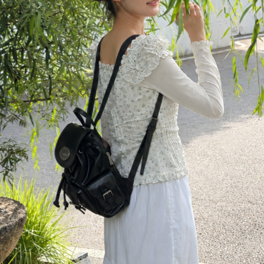 라츠유 노스탤지어 트윙클 백팩 블랙(LOTS YOU Nostalgia Twinkle Backpack Black) - 5