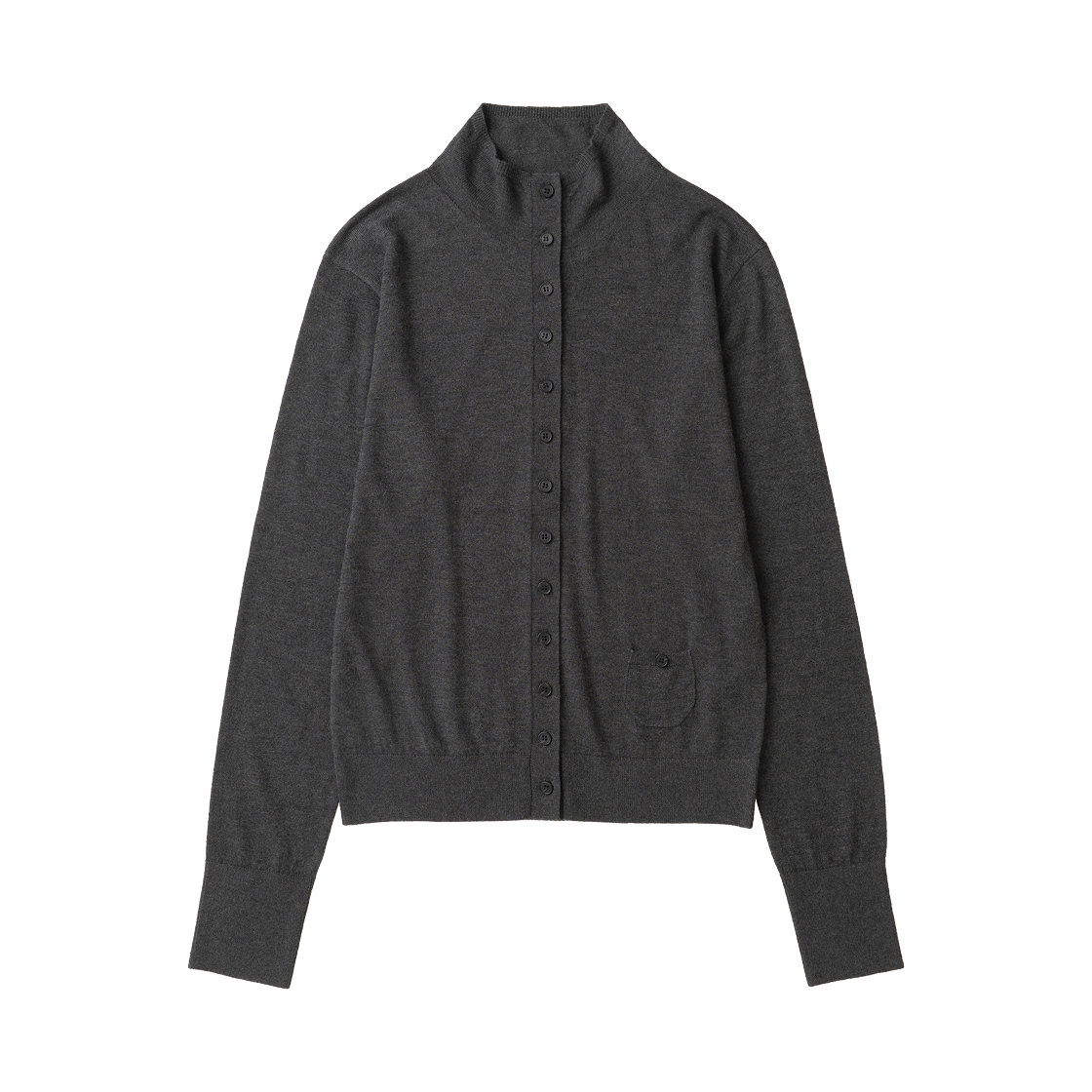 에토아 소프트 모크넥 가디건 차콜(aetoa Soft Mock-Neck Cardigan Charcoal) - 1