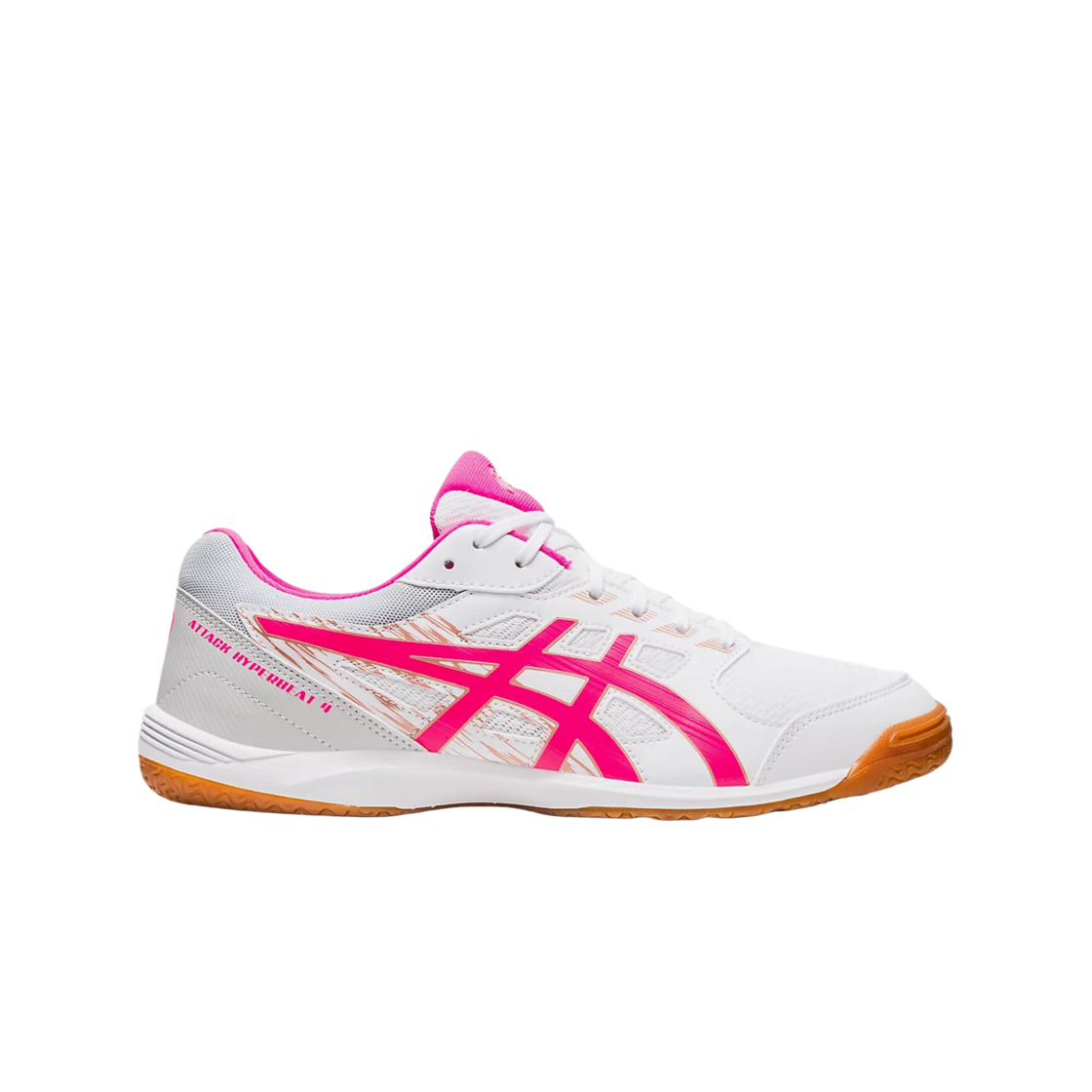 1073A056-101 Asics Attack Hyperbeat 4 White Pink Glo - D Standard