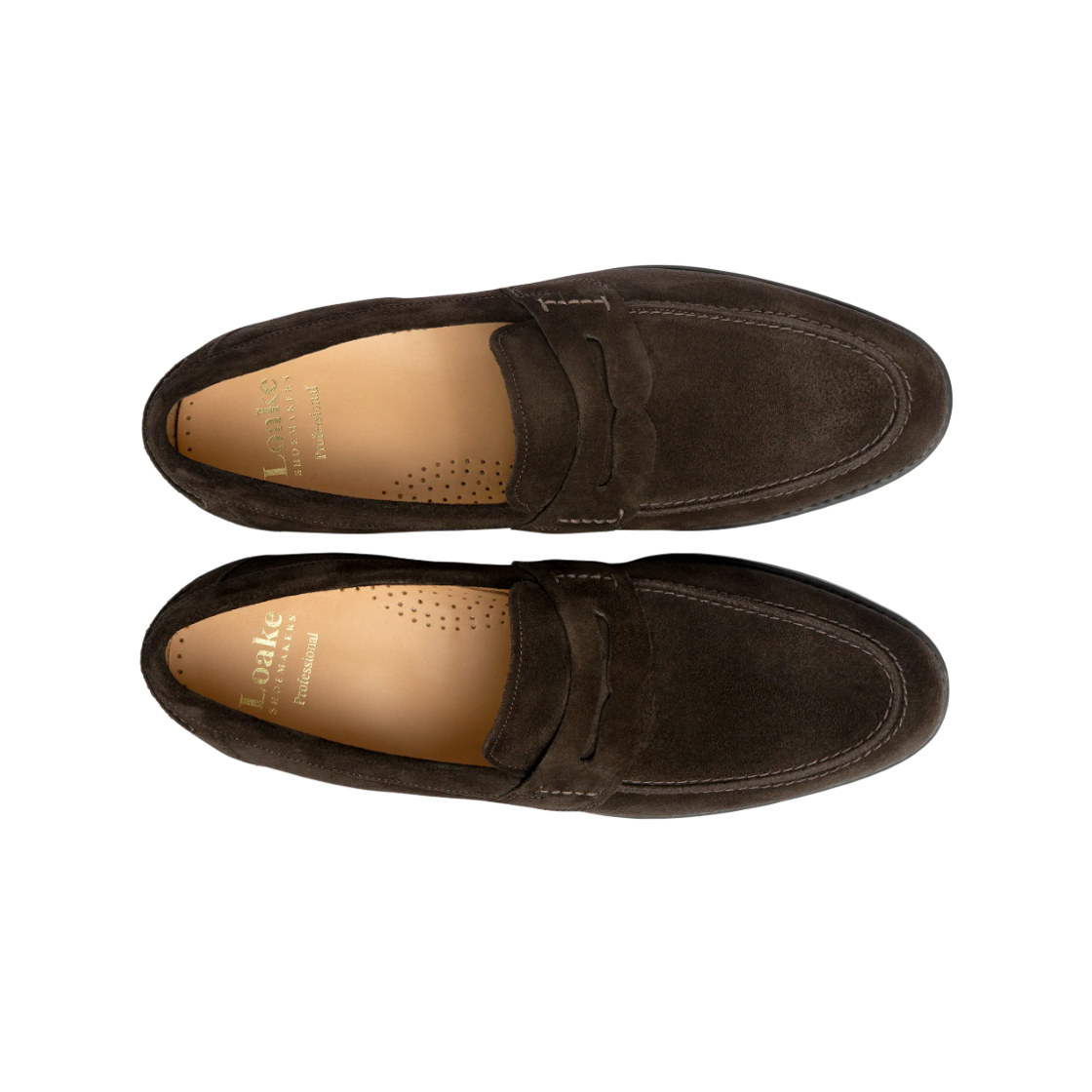 로크 356 페니 로퍼 다크 브라운 스웨이드(Loake 356 Penny Loafers Dark Brown Suede) - 2