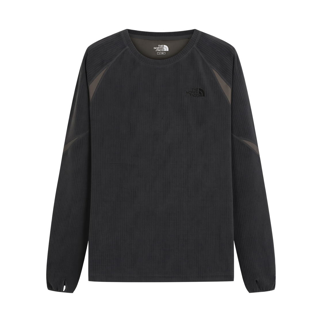 NT7TS57J The North Face White Label Node L/S R/T-Shirt Dark Charcoal - 26FW