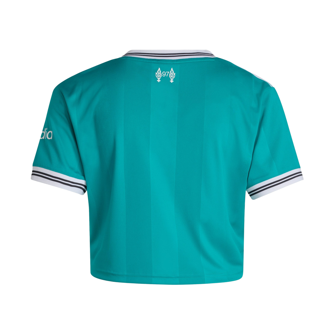 (W) 아디다스 리버풀 FC 2025/26 써드 크롭 저지 씨 그린 - KR 사이즈 (논 마킹 버전)((W) Adidas Liverpool FC 2025/26 Third Cropped Jersey Sea Green - KR Sizing (Non Marking Ver.)) - 2