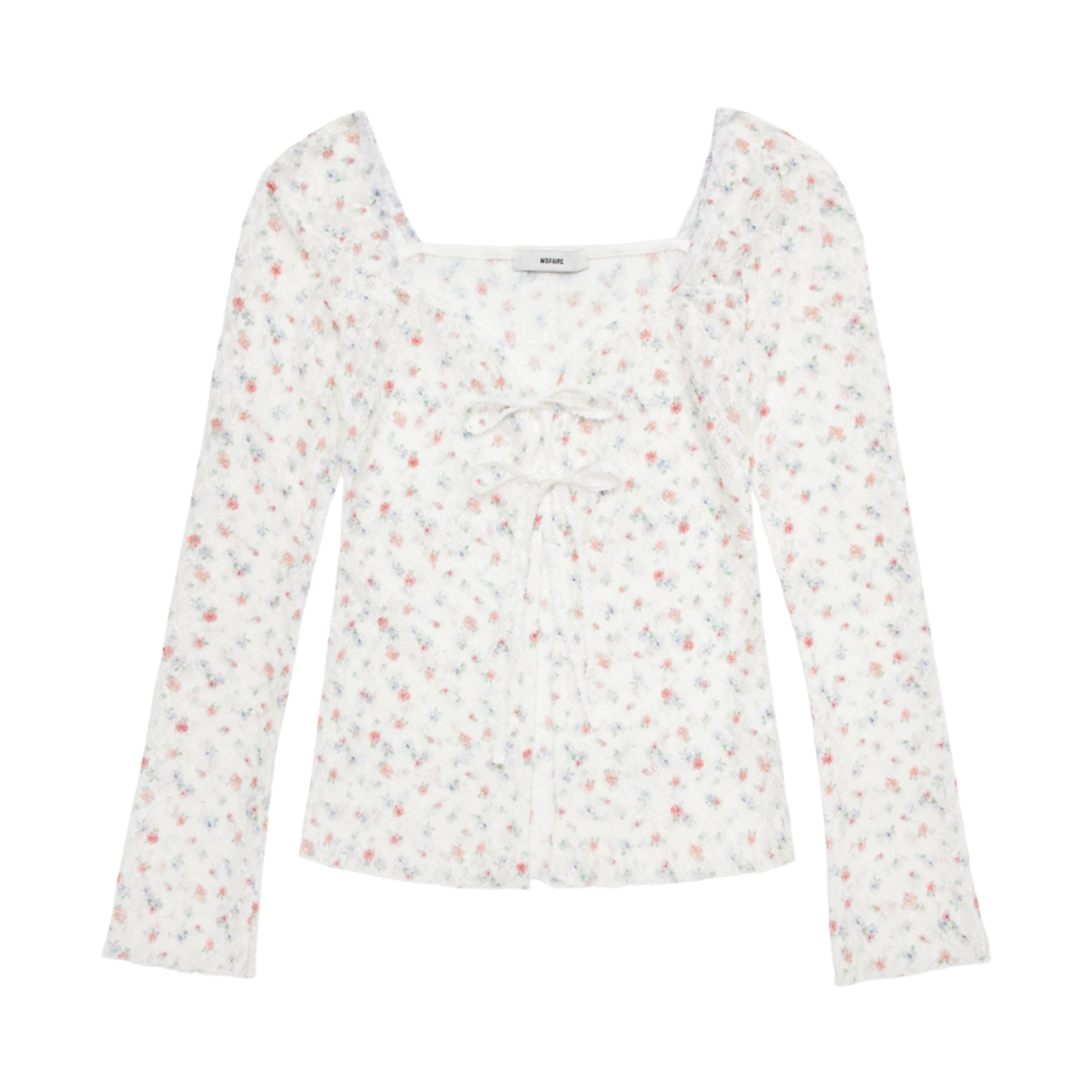 모이페어 플라워 스트랩 가디건 화이트(MOIFAIRE Flower Strap Cardigan White) - 1