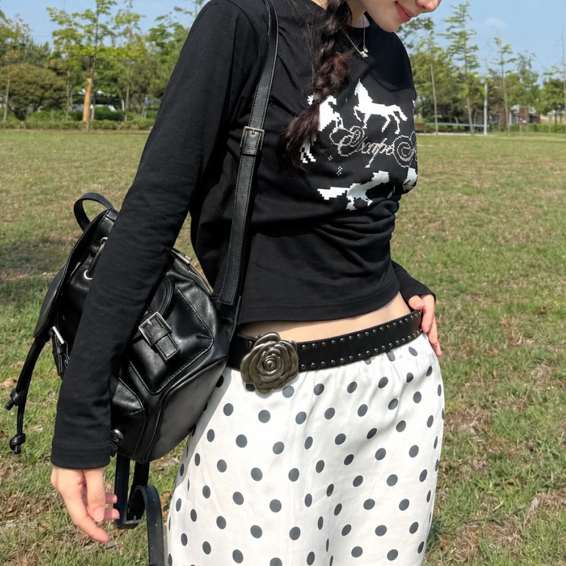 라츠유 노스탤지어 논 트윙클 백팩 블랙(LOTS YOU Nostalgia Non Twinkle Backpack Black) - 4
