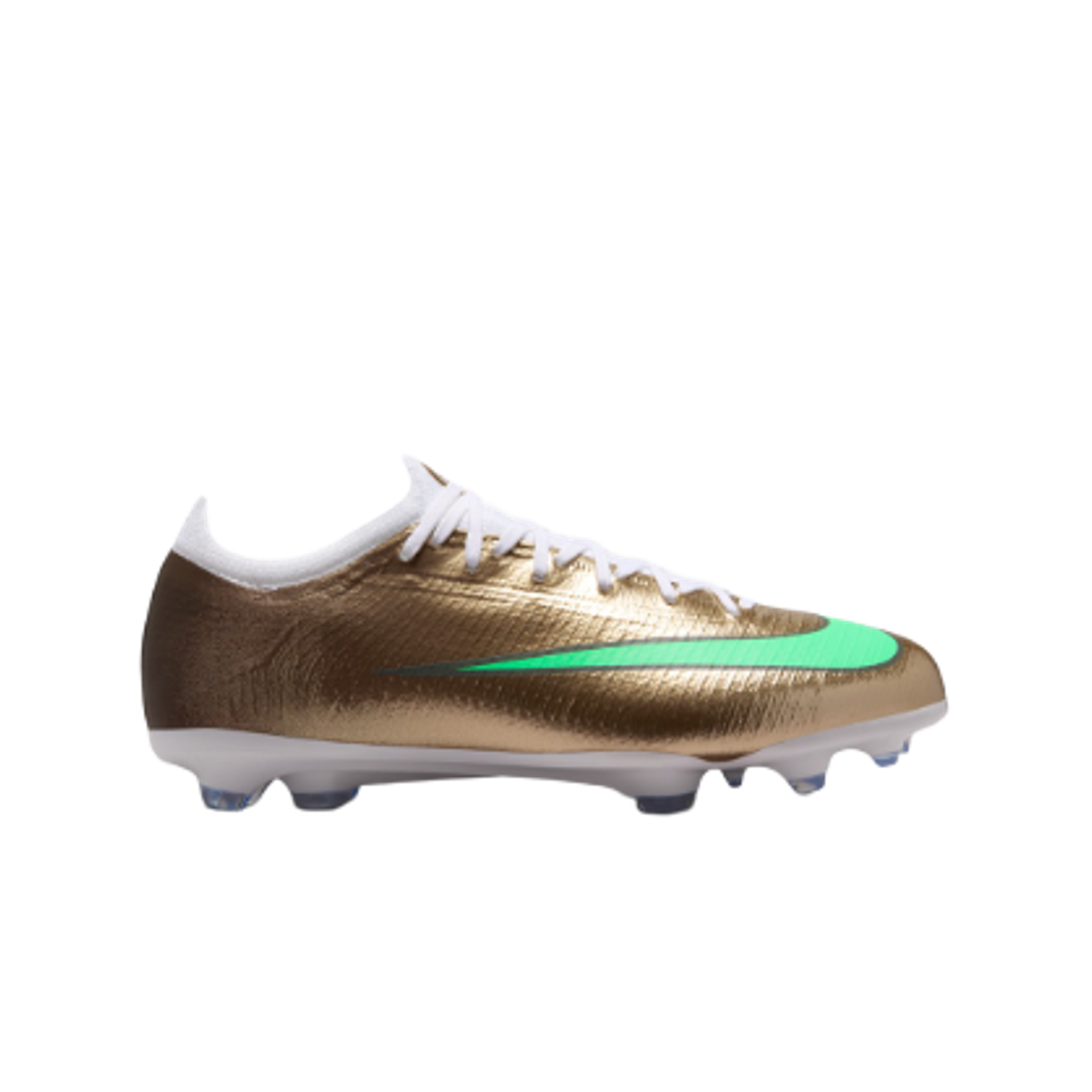 IR1653-701 (JR) Nike Mercurial Vapor 17 Pro Metallic Gold Green Glow